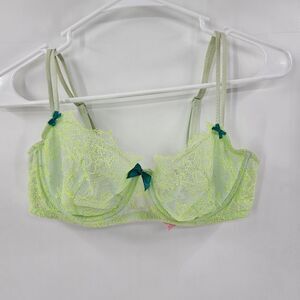 Victoria's Secret 36C very sexy unlined demi bra green